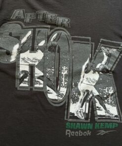 Vintage Style Shawn Kemp After Shok Reflective Tshirt Sweatshirt Hoodie Crewneck Sweatshirt Pullover Reprinted Full Color Full Size Gifts for NBA Fans