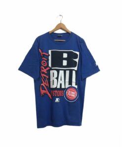 Vintage Style Starter Destroid Piston Bali NBA Tshirt Hoodie Crewneck Sweatshirt Reprinted Full Color Full Size Gifts for NBA Fans