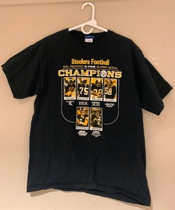 Vintage Style Steelers Football Champions Tshirt Pullover Hoodie Crewneck Sweatshirt Reprinted Full Color Full Size Gifts For NFL Fans