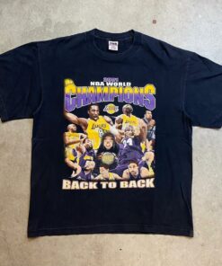 Vintage Style Style 2001 Los Angeles LA Lakers NBA Champion Rap Tshirt Sweatshirt Hoodie Crewneck Sweatshirt Pullover Reprinted Full Color Full Size Gifts for NBA Fans
