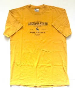 Vintage Style Style 90s Arizona State T-Shirt Yellow Large Jerzees Tag Sweatshirt Full Size Gifts For Fans