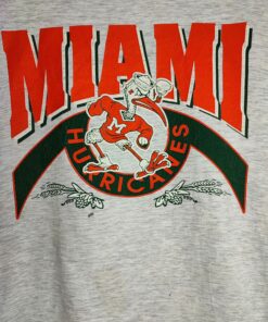 Vintage Style Style 90s Miami Hurricane Basketball Team Tshirt Sweatshirt Hoodie Crewneck Sweatshirt Pullover Reprinted Full Color Full Size Gifts for NBA Fans