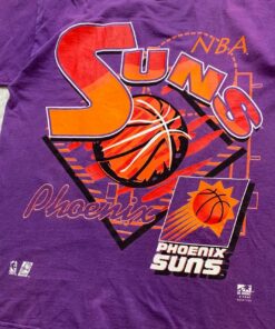 Vintage Style Style 90s NBA Phoenix Suns Made In Usa Tshirt Sweatshirt Hoodie Crewneck Sweatshirt Pullover Reprinted Full Color Full Size Gifts for NBA Fans