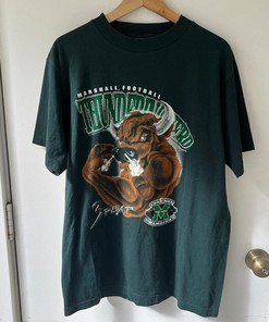 Vintage Style Style Marshall University Football Thundering Herd Hoodie T-Shirt Sweatshirt Full Size Gifts For Fans