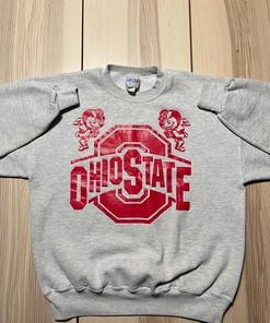 Vintage Style Style Ohio State Buckeyes Brutus Logo Crewneck Sweater T-Shirt Full Size Gifts For Fans