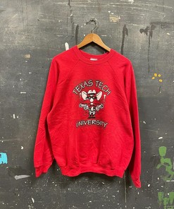 Vintage Style Style Texas Tech Red Crewneck Sweatshirt T-Shirt Full Size Gifts For Fans