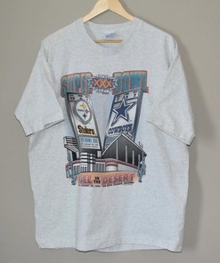 Vintage Style Super Bowl Xxx Tshirt Pullover Hoodie Crewneck Sweatshirt Reprinted Full Color Full Size Gifts For NFL Fans