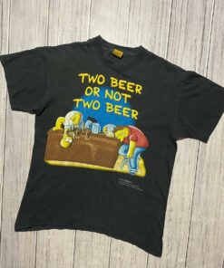 Vintage Style The Simpson 1999 2000 Homer Simpson Beer Movie Tshirt Hoodie Crewneck Sweatshirt Reprinted Full Color Full Size Gifts for NBA Fans