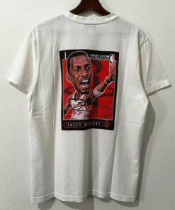 Vintage Style Tracy Mcgrady Houston Rockets Tshirt Hoodie Crewneck Sweatshirt Reprinted Full Color Full Size Gifts for NBA Fans