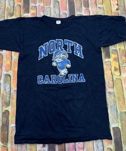 Vintage Style Unc Tar Heels T-Shirt Sweatshirt Pullover Hoodie Reprinted Full Color Full Size Gift For NCAA Fans