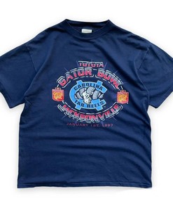 Vintage Style Unc Tarheels Gator Bowl 1997 Florida NCAA T-Shirt Sweatshirt Pullover Hoodie Reprinted Full Color Full Size Gift For NCAA Fans