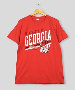 Vintage Style University Of Georgia Bulldogs T-Shirt Sweatshirt Pullover Hoodie Reprinted Full Color Full Size Gift For NCAA Fans