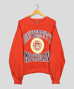 Vintage Style University Of Michigan T-Shirt Sweatshirt Pullover Hoodie Reprinted Full Color Full Size Gift For NCAA Fans