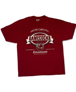 Vintage Style University Of South Carolina Gamecocks Usc T-Shirt Sweatshirt Pullover Hoodie Reprinted Full Color Full Size Gift For NCAA Fans