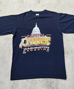 Vintage Style Washington Redskins Capitol Offense Tshirt Pullover Hoodie Crewneck Sweatshirt Reprinted Full Color Full Size Gifts For NFL Fans