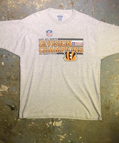 Vintage Style Y2K Cincinnati Bengals 2005 Afc Champions Tshirt Pullover Hoodie Crewneck Sweatshirt Reprinted Full Color Full Size Gifts For NFL Fans