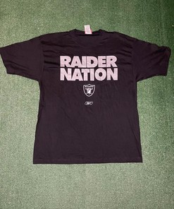 Vintage Style Y2K NFL Raiders Nation Tshirt Pullover Hoodie Crewneck Sweatshirt Reprinted Full Color Full Size Gifts For NFL Fans