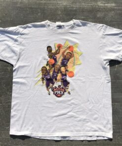 Vintage Style Y2K Phoenix Suns Fruit Of The Loom Tshirt Sweatshirt Hoodie Crewneck Sweatshirt Pullover Reprinted Full Color Full Size Gifts for NBA Fans