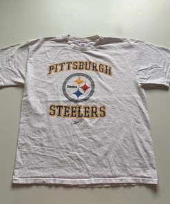 Vintage Style Y2K Pittsburgh Steelers NFL Football Tshirt Pullover Hoodie Crewneck Sweatshirt Reprinted Full Color Full Size Gifts For NFL Fans