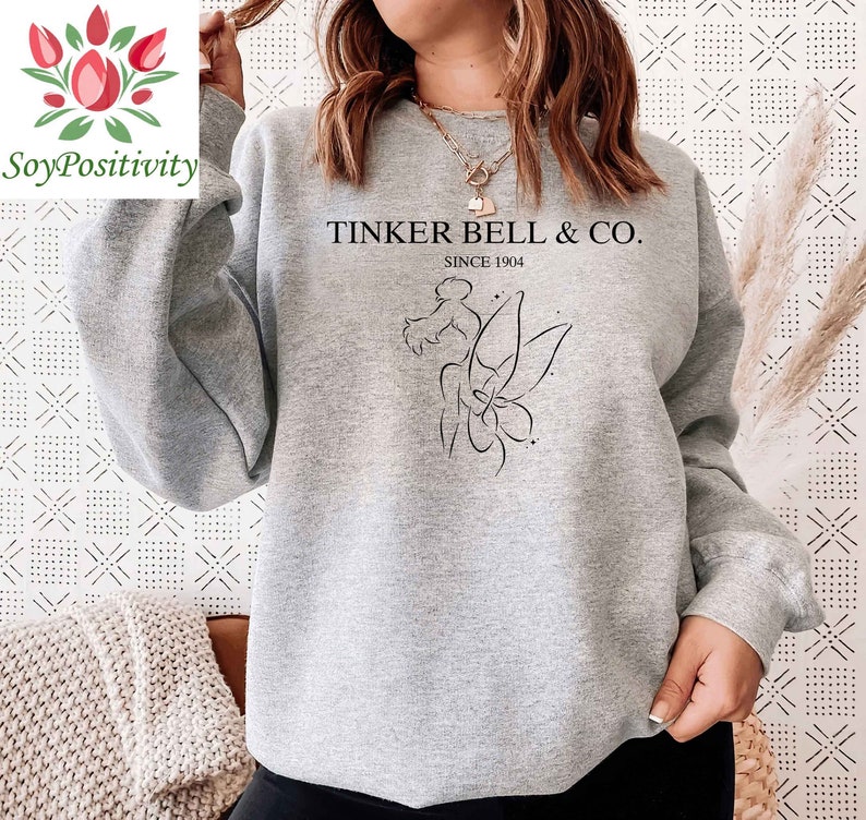 Vintage Tinker Bell SweatShirts, Disneyland Hoodie, Disney Tinker Bell, Disney Girls Sweatshirt, Walt Disney World Sweatshirt Hoodie