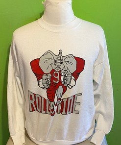 Vintage University Of Alabama Roll Tide Ncaa College 1980s Crewneck Sweatshirt Hoodie Shirt Gifts for Fans