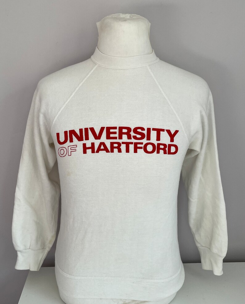 Vintage University Of Hartford Hawks 1980s Sweatshirt Hoodie Shirt Gifts for Fans