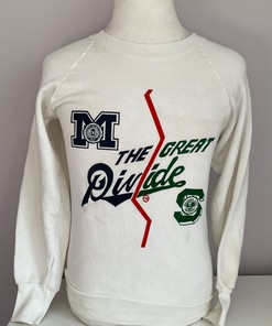 Vintage University Of Michigan And Michigan Stage the Great Divide Ncaa Sports 1980s Crewneck Sweatshirt