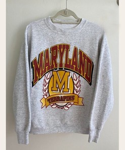 Vintage University of Maryland Logo Crewneck Sweatshirt, Indiana Hoosiers Shirt, NCAA Shirt, Football Vintage Shirt, Graphic Tee Shirt