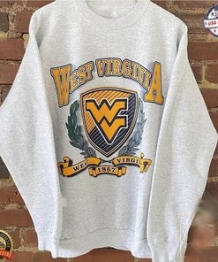 Vintage West Virginia University Mountaineers Shirt Sweatshirt Hoodie Gifts for NCAA Fans