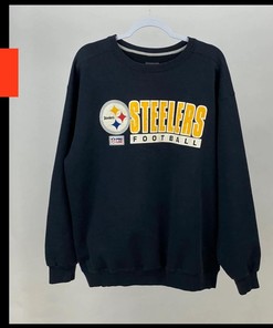Vtg Style 90s Starter Pittsburgh Steelers Tshirt Pullover Hoodie Crewneck Sweatshirt Reprinted Full Color Full Size Gifts For NFL Fans