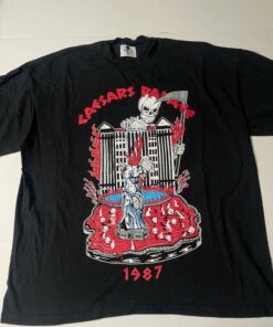 Warren Lotas “Caesars Palace” 1987 Tshirt Hoodie Crewneck Sweatshirt Reprinted Full Color Full Size Gifts for NBA Fans