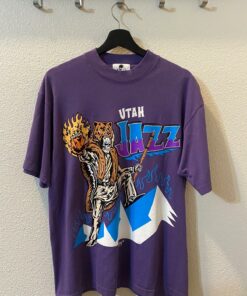 Warren Lotus x Utah Jazz Tshirt Hoodie Crewneck Sweatshirt Reprinted Full Color Full Size Gifts for NBA Fans