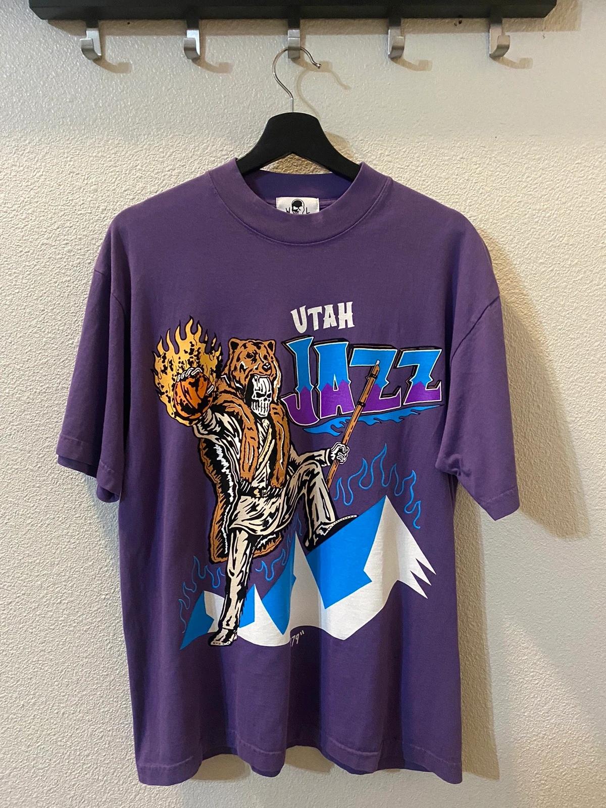 Warren Lotus x Utah Jazz Tshirt Hoodie Crewneck Sweatshirt Reprinted Full Color Full Size Gifts for NBA Fans
