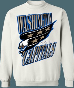 Washington Capitals EAGLE Retro NHL Crewneck Sweatshirt Hoodie Shirt Gifts for Fans