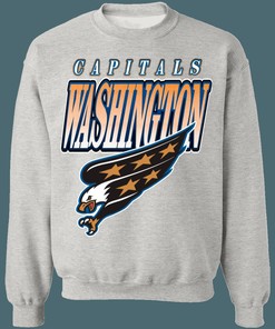 Washington Capitals EAGLE Vintage NHL Crewneck Sweatshirt Hoodie Shirt Gifts for Fans