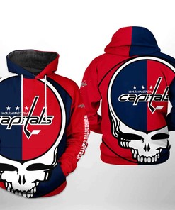 Washington Capitals Nhl Grateful Dead 3D All Over Print Zip Up Hoodie Option