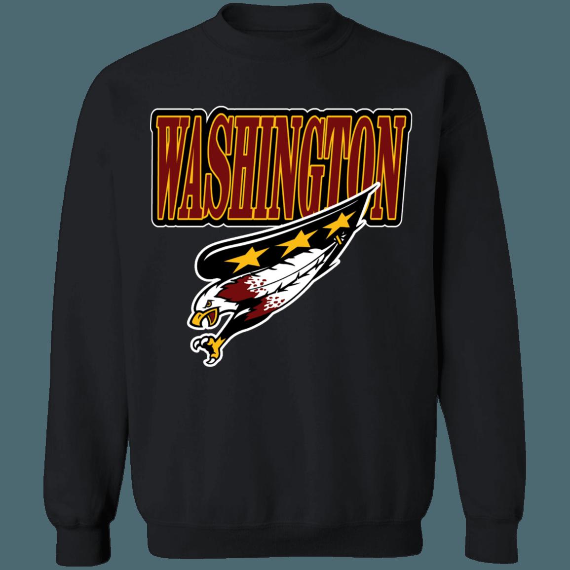 Washington Capitals RedSkins Vintage NHL NFL Crewneck Sweatshirt Hoodie Shirt Gifts for Fans