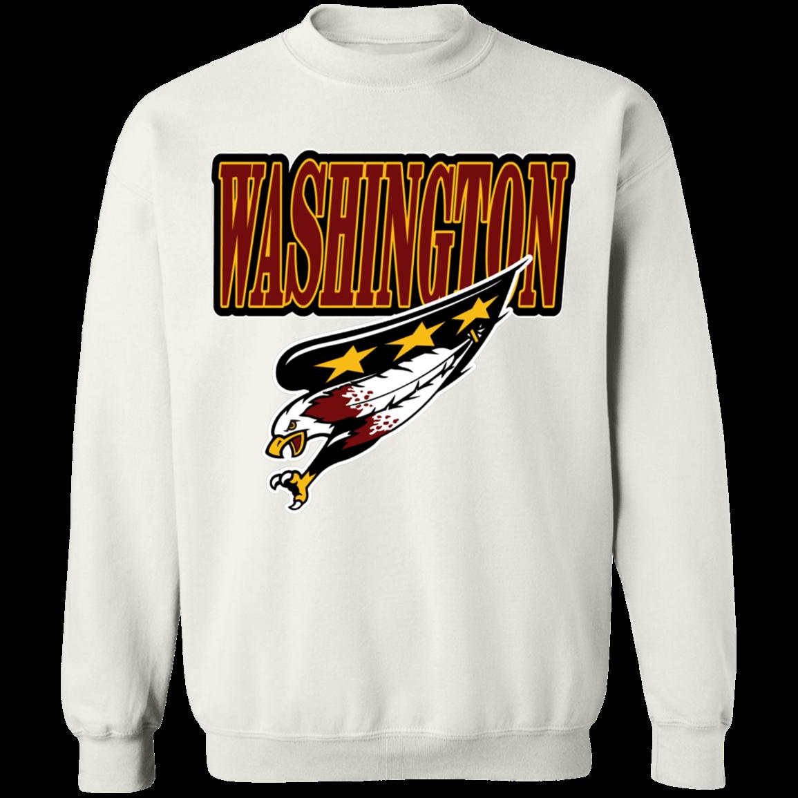 Washington Capitals RedSkins Vintage NHL NFL Crewneck Sweatshirt Hoodie Shirt Gifts for Fans - Image 3