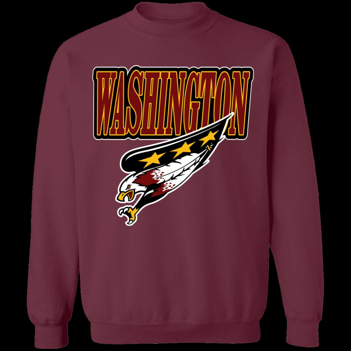Washington Capitals RedSkins Vintage NHL NFL Crewneck Sweatshirt Hoodie Shirt Gifts for Fans - Image 4