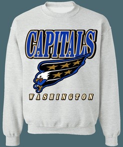 Washington Capitals Screaming Eagle Retro NHL Crewneck Sweatshirt Hoodie Shirt Gifts for Fans