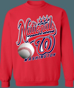 Washington Nationals Vintage MLB Crewneck Sweatshirt Hoodie Shirt Gifts for Fans