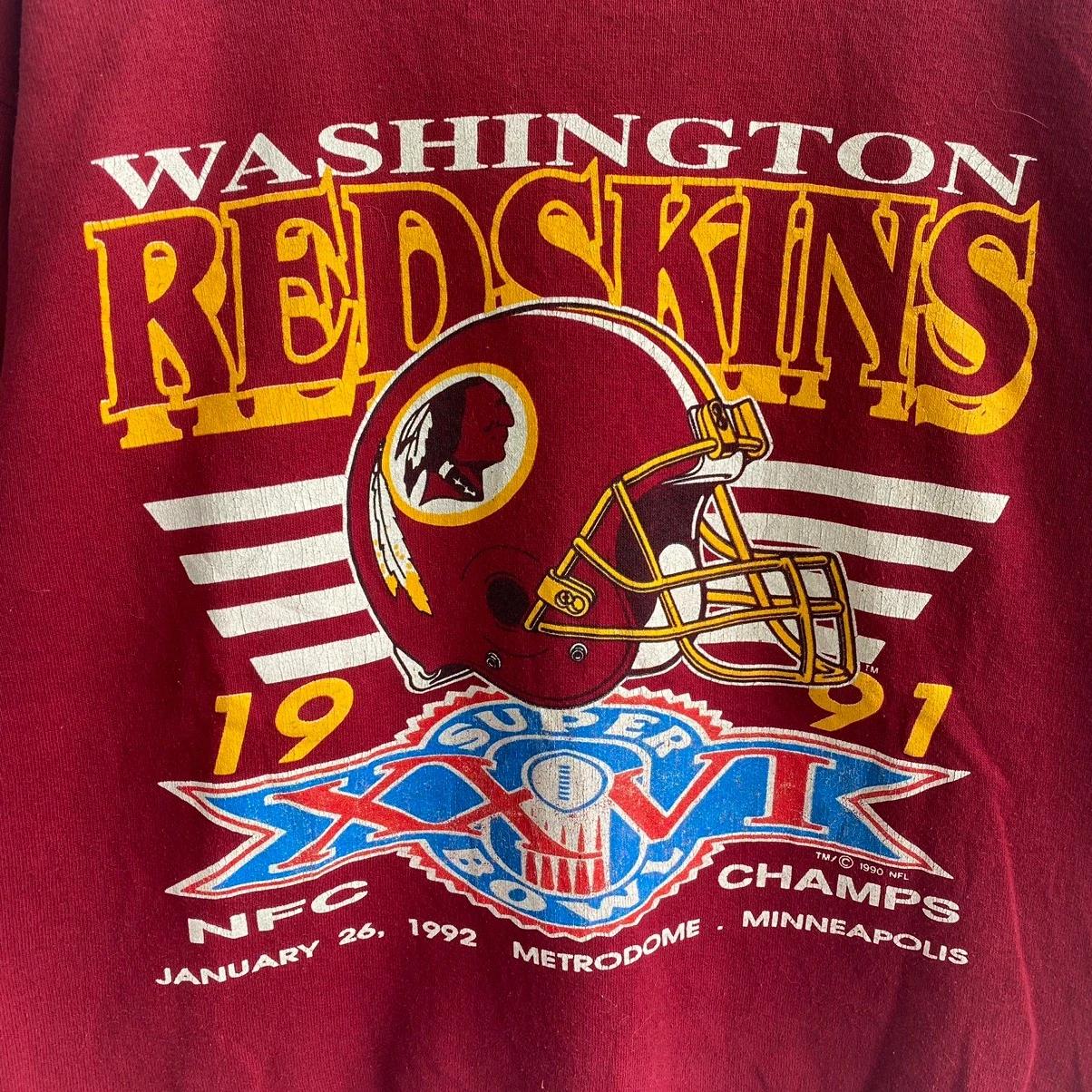 Washington Redskin Super Bowl Nfc Champs Tshirt Pullover Hoodie Crewneck Sweatshirt Reprinted Full Color Full Size Gifts For NFL Fans - Image 2