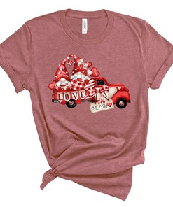 Watercolor Valentine's Day Shirt, Valentines Day Shirts, Vintage Red Truck, Gnomes, Valentine Love, Valentine Retro Trucks, Valentines Day Gift
