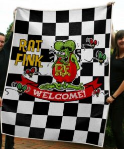 Welcome Hot Rod Rat Fink Blanket