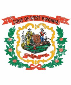 West Virginia State Flag - Hometown Pride Souvenir Shirt Sweatshirt Pullover Hoodie Reprinted Full Color Full Size