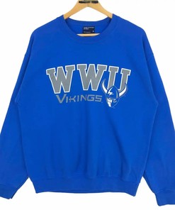 Western Washington University Vikings T-Shirt Sweatshirt Pullover Hoodie Reprinted Full Color Full Size Gift For NCAA Fans