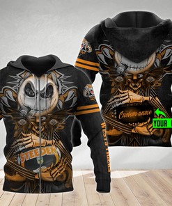 Wests Tigers Nrl 3D Hoodie With Personalized Jack Skellington And Custom Name All Over Printed Hoodie
