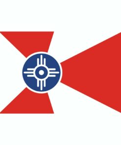 Wichita US City Flag Basic Shirt Sweatshirt Pullover Hoodie Reprinted Full Color Full Size