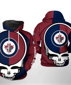 Winnipeg Jets Nhl Grateful Dead 3D All Over Print Zip Up Hoodie Option