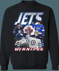 Winnipeg Jets Player Mash Vintage NHL Crewneck Sweatshirt Hoodie Shirt Gifts for Fans